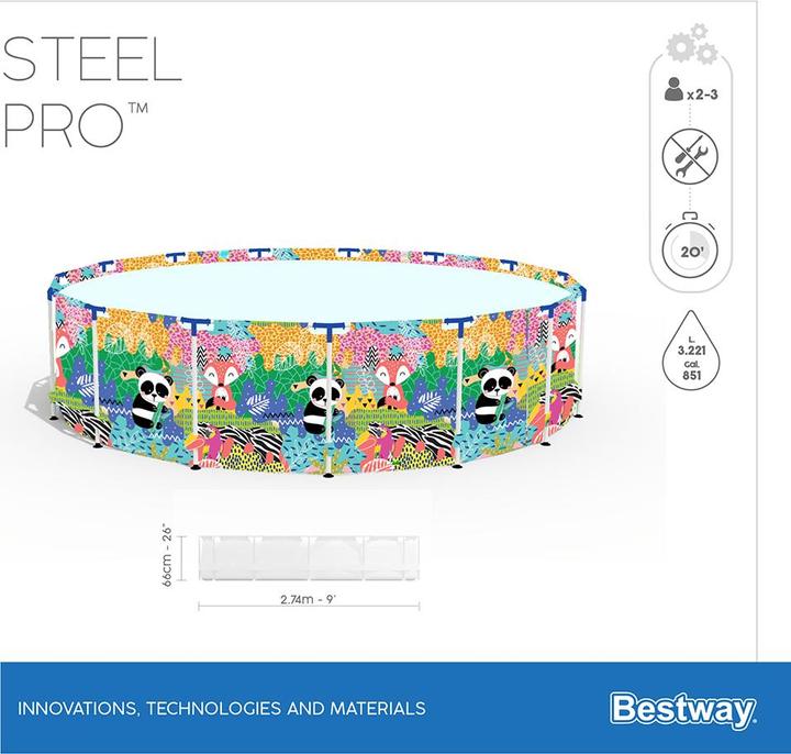 Productafbeelding Bestway Paradise Frame Pool (Ø 274 x 66 cm)