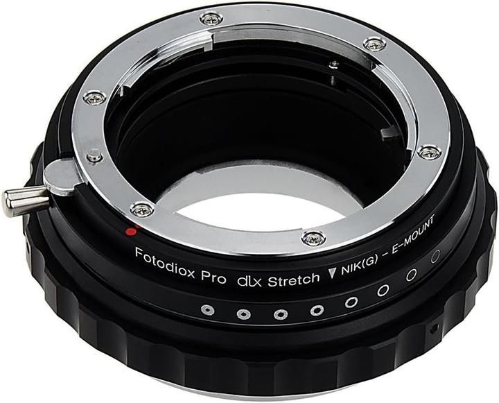 Actual product image Fotodiox DLX Nikon F Mount G-Type to Sony Alpha E Stretch Mount Adapter