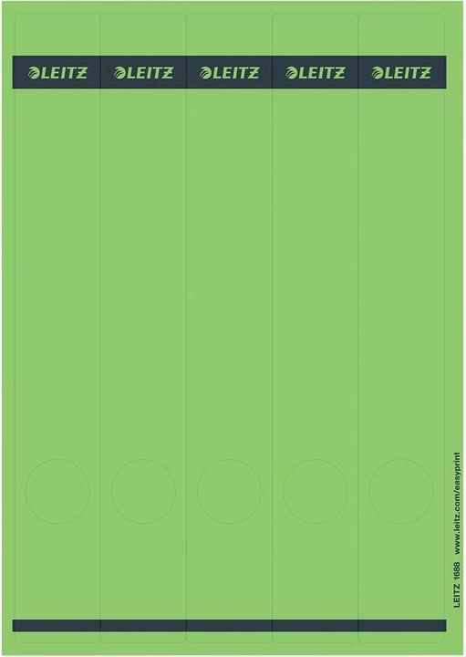 Produktbild Leitz Ordnerrücken-Etikett, 39 x 285 mm, lang, schmal, grün passend für Standard- und Hartpapp