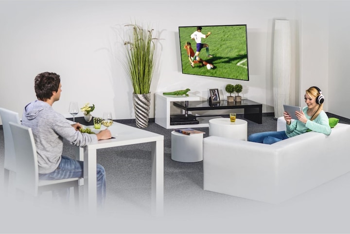 Produktbild Hama TV-Wandhalterung FULLMOTION, 1 Stern, 200x200, 122 cm (48"), 2 Arme, SW/WS (Wand, 48", 20 kg)