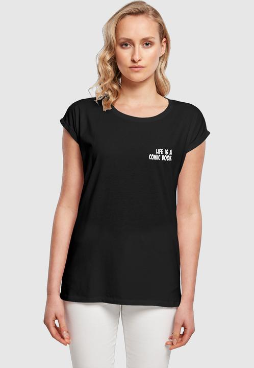 Produktbild Merchcode Ladies Book Comic Extended Shoulder Tee - 112993 (XXL)