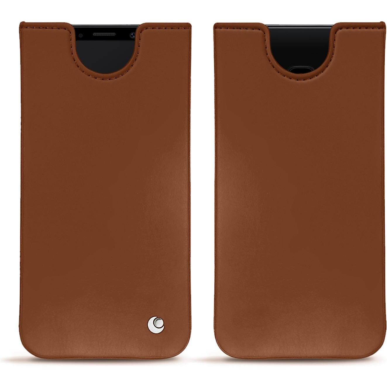 Noreve Lederschutzhülle (Samsung Galaxy S9), Smartphone Hülle, Braun