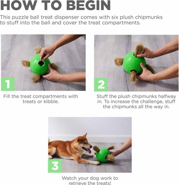Actual product image Outward Hound Nina Ottosson Dog Snuffle N' Treat Bal Groen (Ball toy dog)