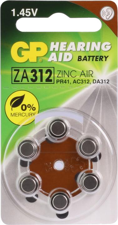 Produktbild GP Batteries GP Knopfzelle ZA312, 1.4V, 6 Stk. (6 Stk., CR2025, 170 mAh)
