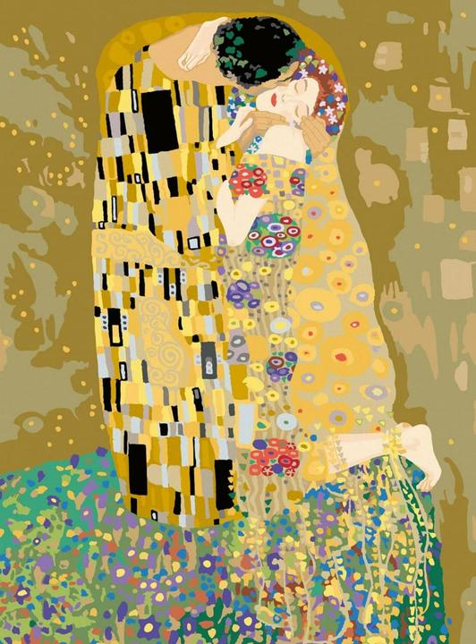 Productafbeelding Ravensburger CreArt - Schilderen op nummer 23916 - ART Collection: De Kus (Klimt) - vanaf 14 jaar - De Kus