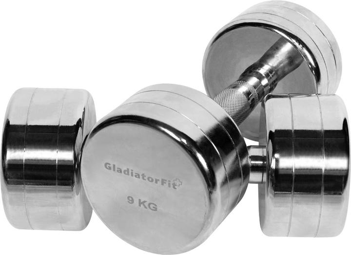 Image du produit Gladiatorfit Chromhantel (2 x 9 kg)