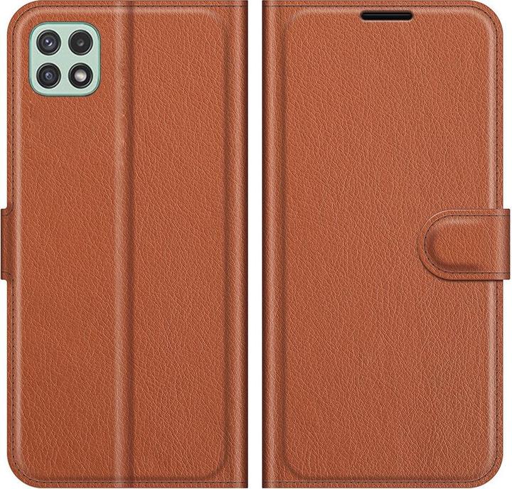 Actual product image Cover-Discount Galaxy A22 5G - leather case cover brown (Samsung Galaxy A22 5G)