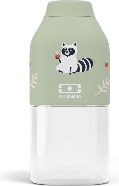 Actual product image Monbento Positive S-bottle, graphic raccoon (0.33 l)