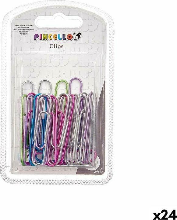 Pincello Büroklammer gross Bunt Metall (24 Stück) (24 x)
