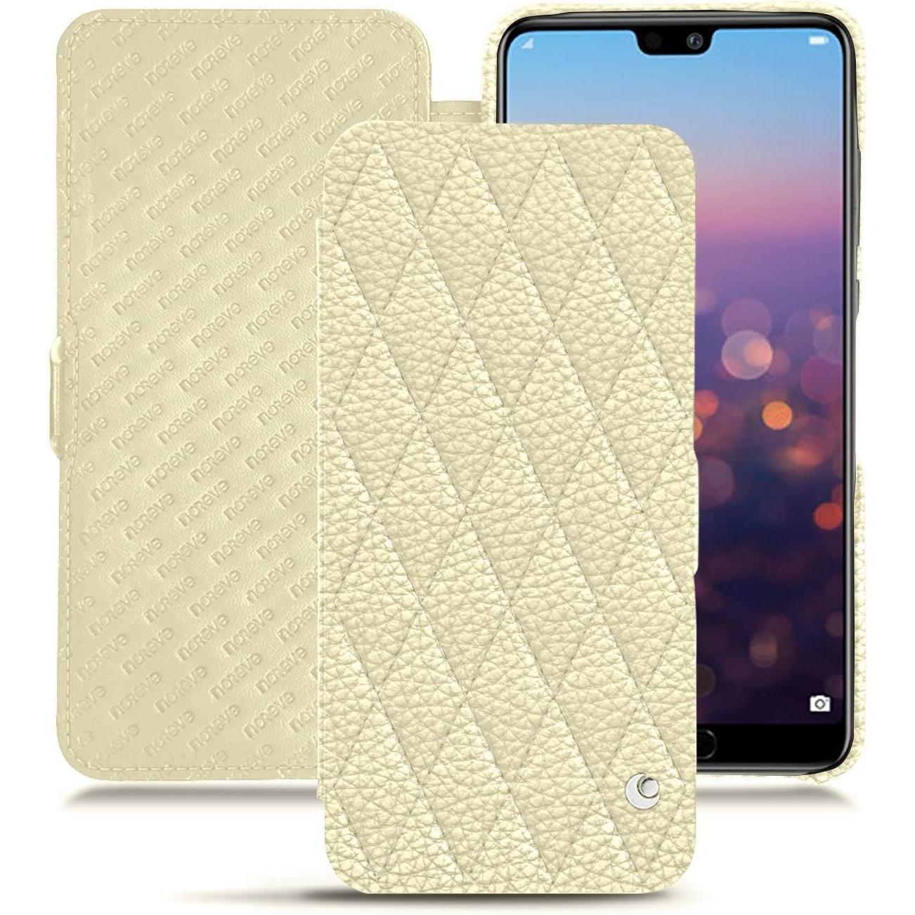 Noreve Lederschutzhülle horizontal (Huawei P20 Pro), Smartphone Hülle, Beige
