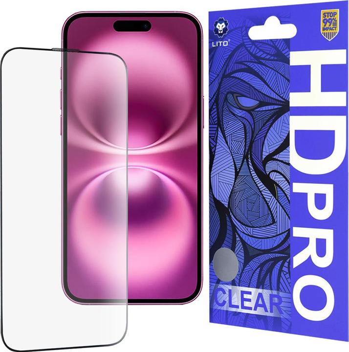 Lito - HD Pro Clear - iPhone 16 Plus - Black (Apple iPhone 16 Plus)