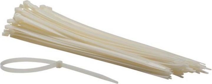 Produktbild Velleman NYLON-KABELBINDER-SET - 7.6 mm x 400 mm - weiss (100-tlg.) (Kunststoffkabelbinder, 400 mm, 100 Stk.)