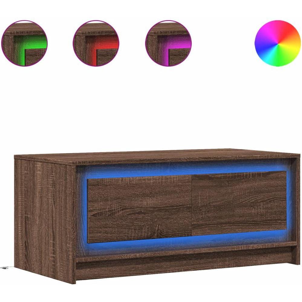 Thumbnail - VidaXL, Couchtisch + Beistelltisch, Leonelle (100 x 50 x 43.5 cm)