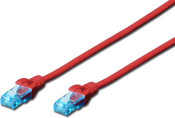 Produktbild Digitus CAT 5e U-UTP patch cable PVC AWG 26/7 length 20m color red (U/UTP, CAT5e, 20 m)