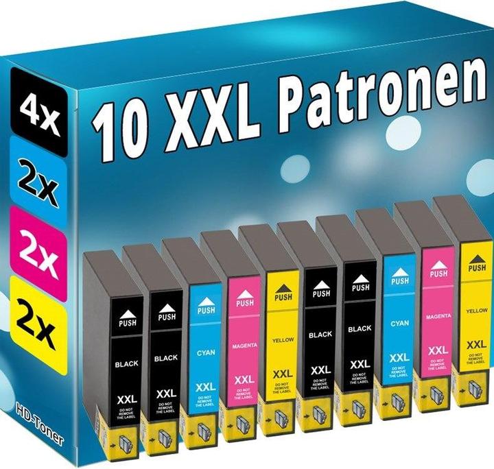 Actual product image Druckfuxx 10x XXL PATRONEN für EPSON D68PE D88PE DX3800 DX3850 DX4200 DX4250 DX4800 DX4850