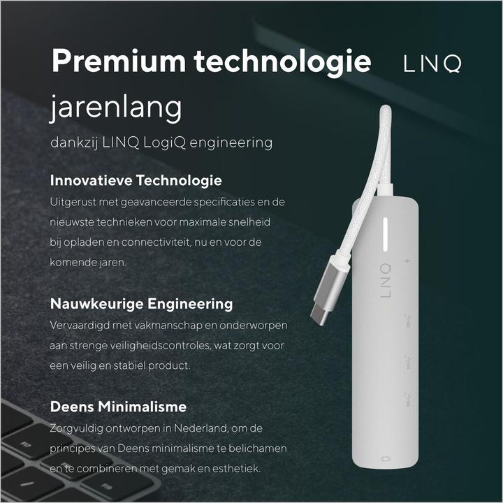 Actual product image LINQ Connects 5in1 PRO USB-C Multiport Hub 140W (USB-C, 5 ports)