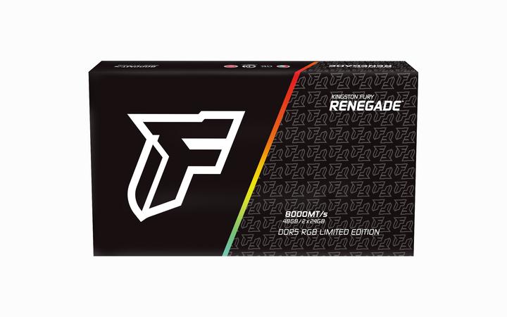 Productafbeelding Kingston 48 GB 8000MT/s DDR5 CL36 DIMM FURY Renegade RGB LE XMP (2 x 24GB, 8000 MHz, DDR5 RAM, DIMM 288 pin)