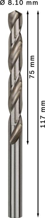 Image du produit Bosch Professional Zubehör Foret hélicoïdal PRO Metal HSS-G, 8,1 x 75 x 117 mm (8,1 mm)