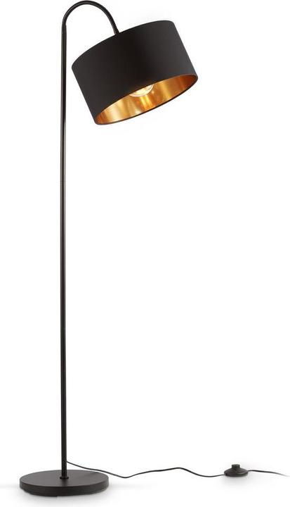 B.K.Licht Stehleuchte, schwarz-gold, 1xE27/40W max. exkl. (E27)