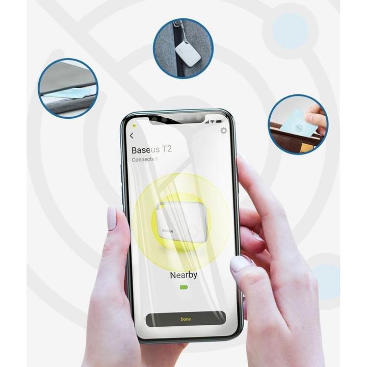 Actual product image Baseus Intelligent T2 ropetype anti-loss device White (Android, iOS)