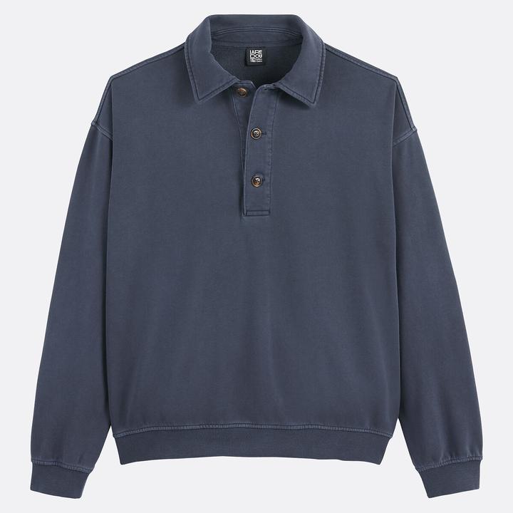 Produktbild La Redoute Collections Sweatshirt mit Polokragen (M)