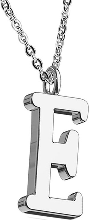 Produktbild Star Piercing Kette silber Anhänger Buchstabe E (ohne Messing, Chirurgenstahl 316L)