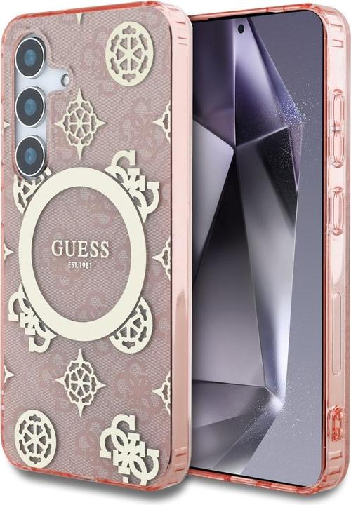 Actual product image Guess 4G Peony Pattern Case für Samsung Galaxy S25 - gold (Samsung Galaxy S25)