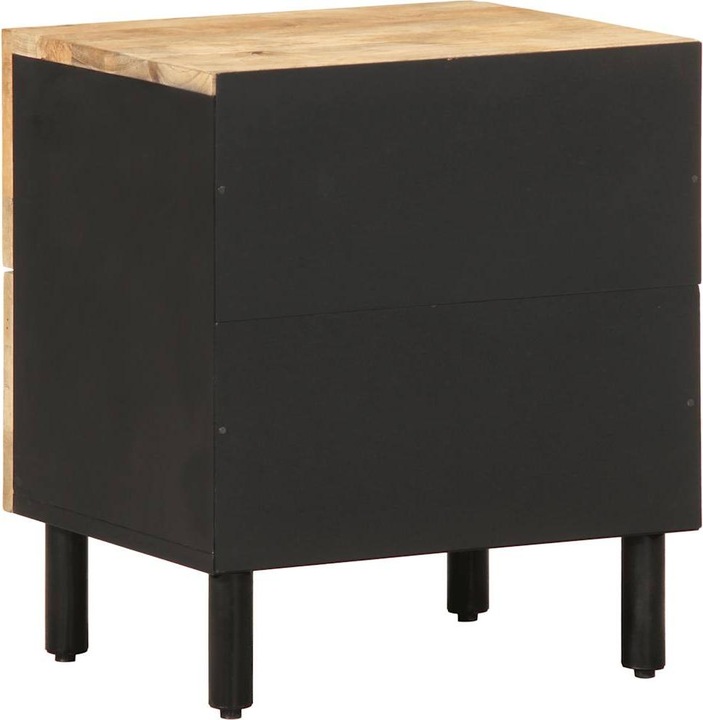 Immagine prodotto VidaXL Comodino Comodino Cassettiera Comodino Console Comodino Nero Legno di mango grezzo (40 x 33,5 x 46 cm)
