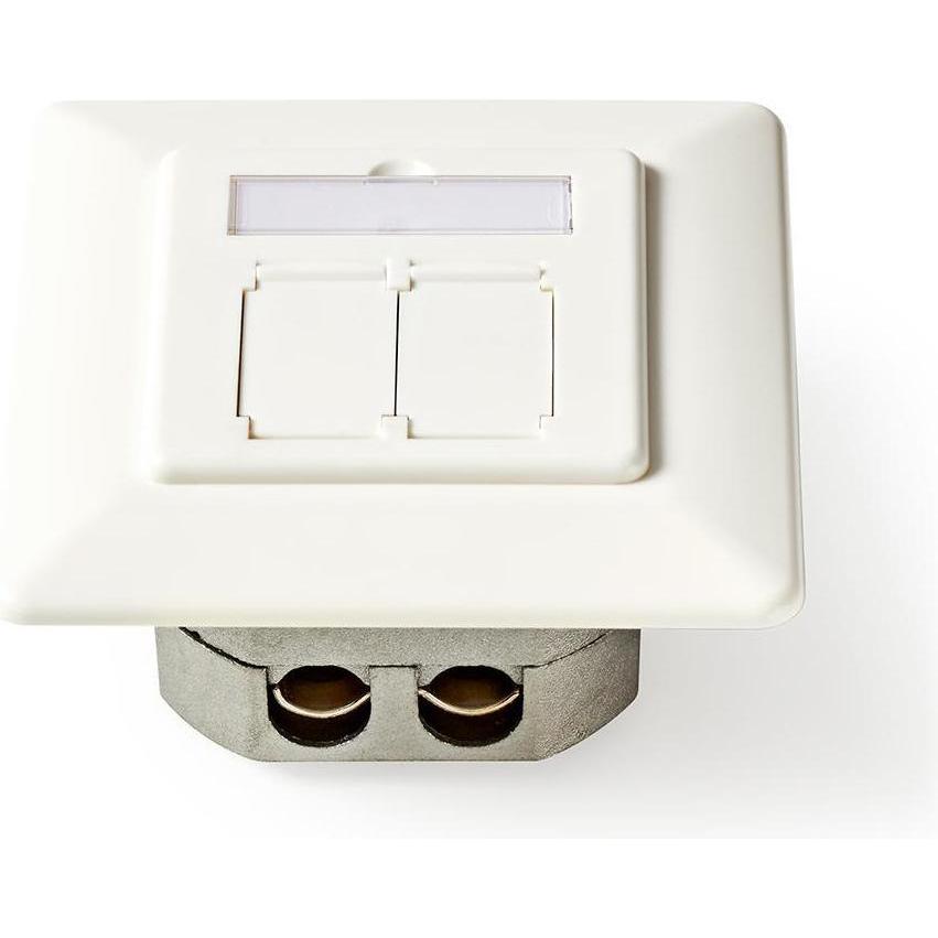 Thumbnail - Nedis RJ45-Stecker - Buchse - RJ45 - Gerade - Vergoldet/Vernickelt - 1 pc - Weiss (UTP, CAT6a, 0.08 m), Netzwerkkabel