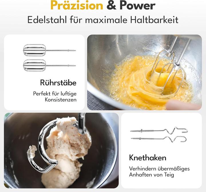 Produktbild Lebenlang Handmixer 400W mit 5 Stufen & Turbo (400 W)