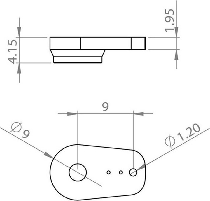 Actual product image Mks Servo Lever Aluminium Ds6125 Series