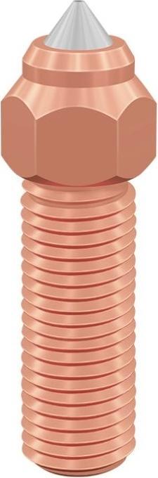 Creality 0.4mm Buse K1 cuivre avec insert en acier trempé (Tube de grenaillage)