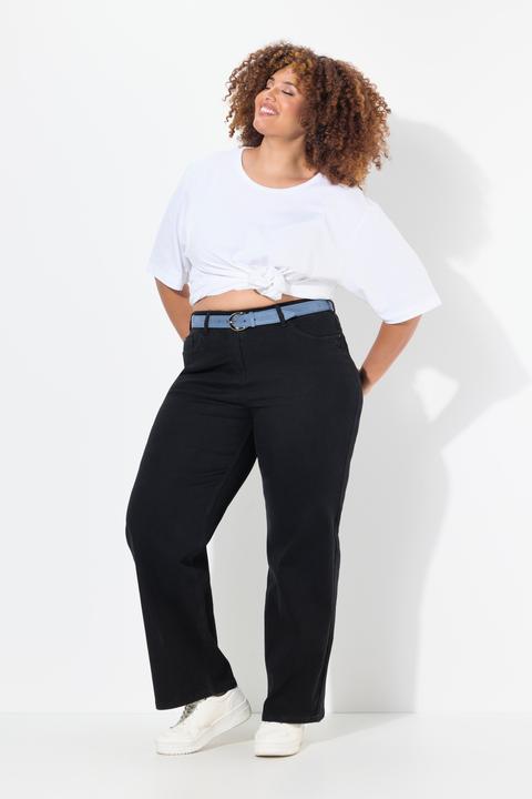 Immagine prodotto Ulla Popken Jeans modello Mary con taglio della gamba ampio, design a cinque tasche e cintura comoda (42)
