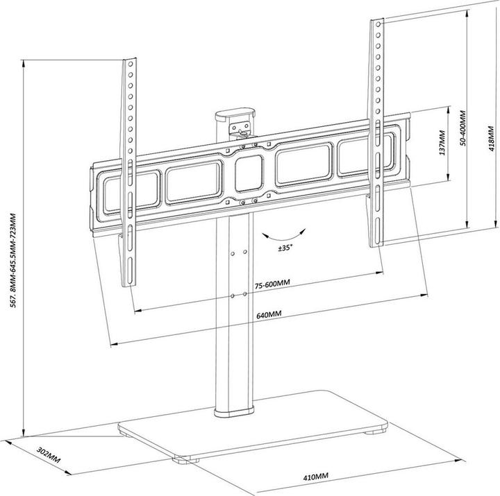 Actual product image Maclean MC-386 (75", 40 kg)