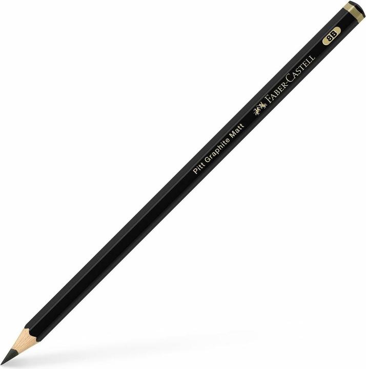 Actual product image Faber-Castell 115208, Pitt Graphit, matt, 8B, Schwarz (8B, 1 x)
