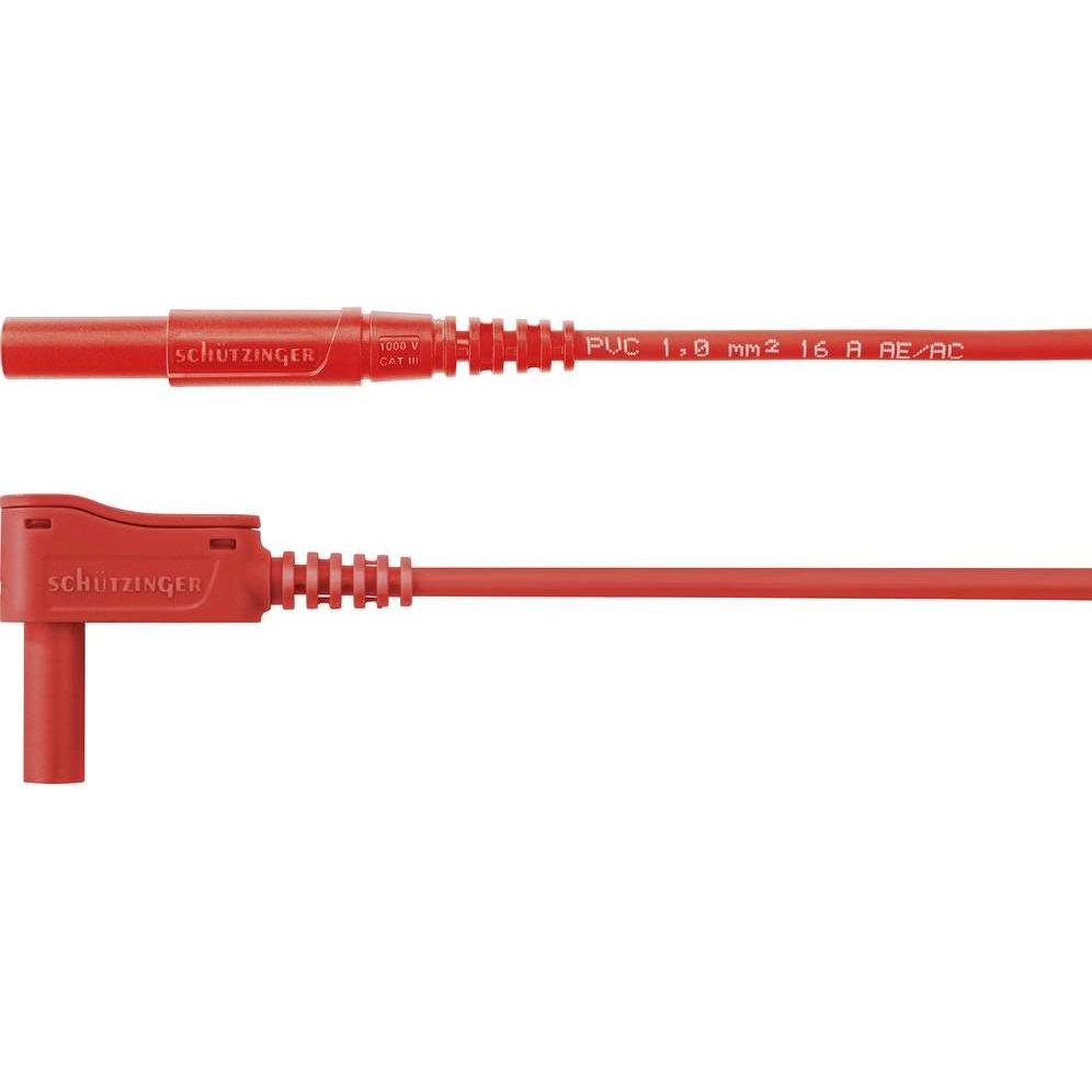 Schutzinger, Messleitung, Schützinger MSWFK A341 / 1 / 100 / RT Messleitung (Stecker 4 mm - Stecker 4 mm)