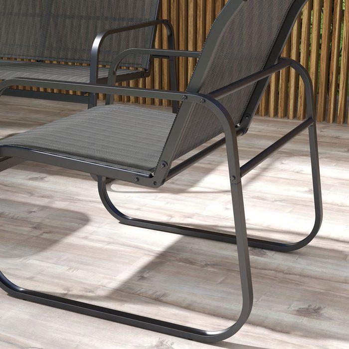 Produktbild Swisshandel24 Gartenmöbel-Set 4-tlg., Gartengarnitur mit 1 Zweisitzer, 2 Stühlen, 1 Couchtisch, Sitzgarnitur, Balk