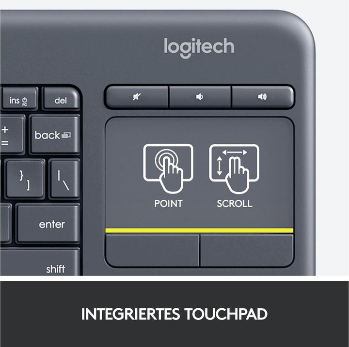Actual product image Logitech K400 Plus (CH, Wireless)