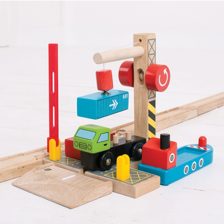 Immagine prodotto Bigjigs Rotaie di legno Cantiere di container