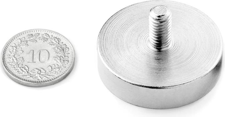 Actual product image Supermagnete Pot magnet with threaded stud (1x)