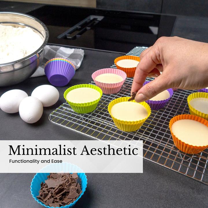 Actual product image Intirilife 24 Stück Silikon Muffinformen (4.50 cm)