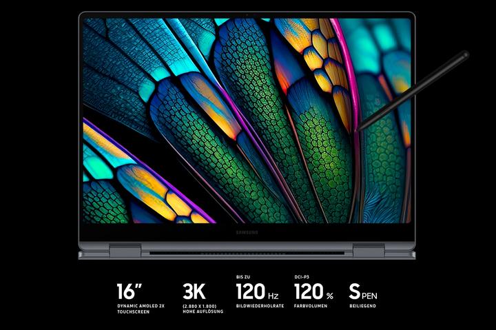 Productafbeelding Samsung Galaxy Book4 Pro 360 (16", Intel Core Ultra 7 155H, 16 GB, 512 GB, DE)