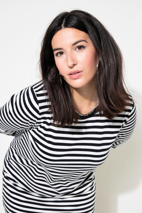Actual product image Studio Untold Striped Long Sleeve Jersey Dress (46, 48)