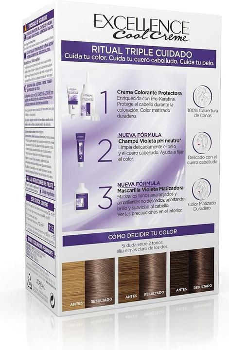 Produktbild L'Oréal Paris EXCELLENCE Creme tinte #7,11-rubio ceniza intenso 192 ml (7,11)