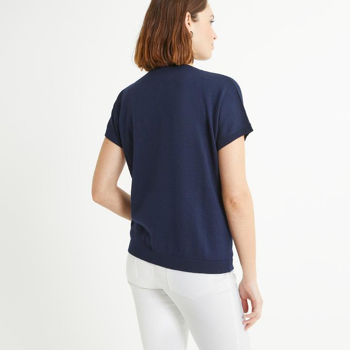 Immagine prodotto Anne Weyburn Maglia a maglia fine con scollo a V e maniche corte (40)