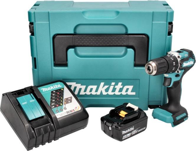 Produktbild Makita DHP 487 RG1J Akku Schlagbohrschrauber 18 V 40 Nm Brushless + 1x Akku 6,0 Ah + Ladegerät + Mak