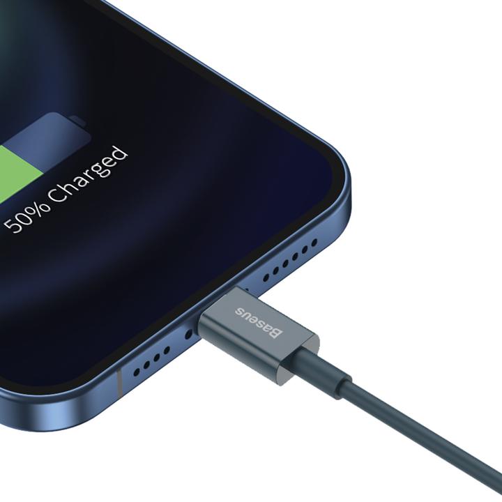 Actual product image Baseus Superior Series Cable USB to iP 2.4A 2m (blue) (2 m, USB 2.0)