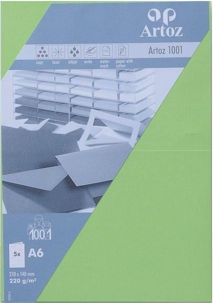 Immagine prodotto Artoz 1001 carte A6 verde betulla (A6, 220 g/m², 5 x)
