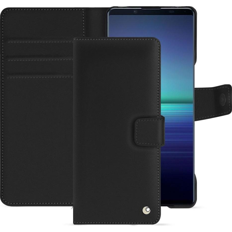 Noreve Lederschutzhülle Sony Xperia 1 V (Sony Xperia 1 V), Smartphone Hülle, Schwarz