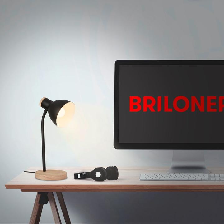 Produktbild Briloner PREP Tischleuchte - Schwarz, Holz (E14)